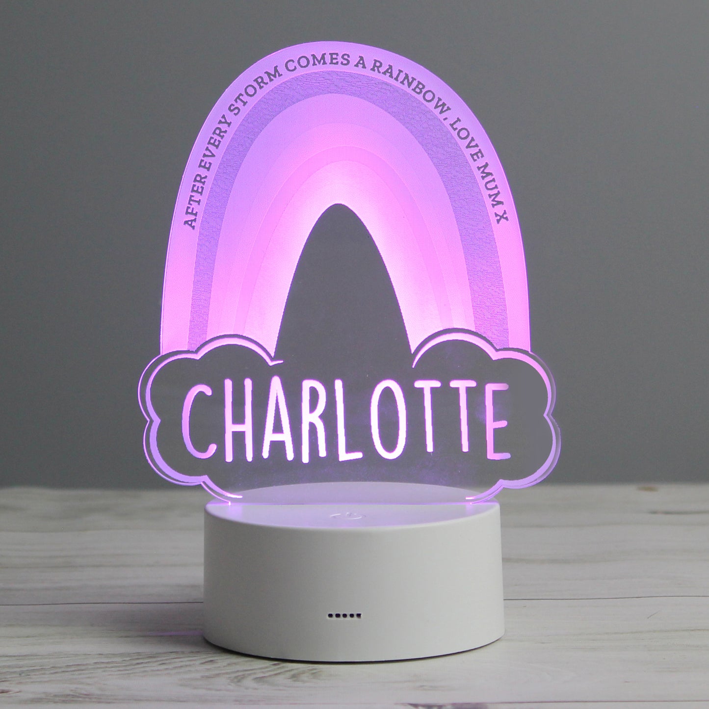 Personalised colour changing LED night light