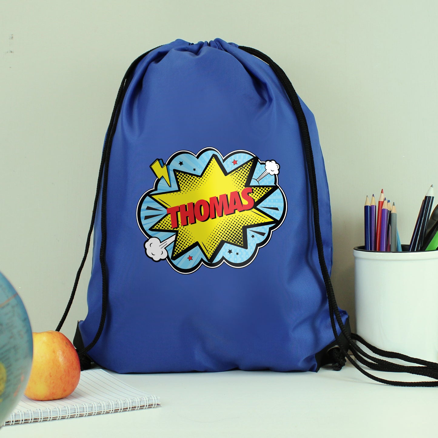 Superhero Blue Kit Bag Personalised