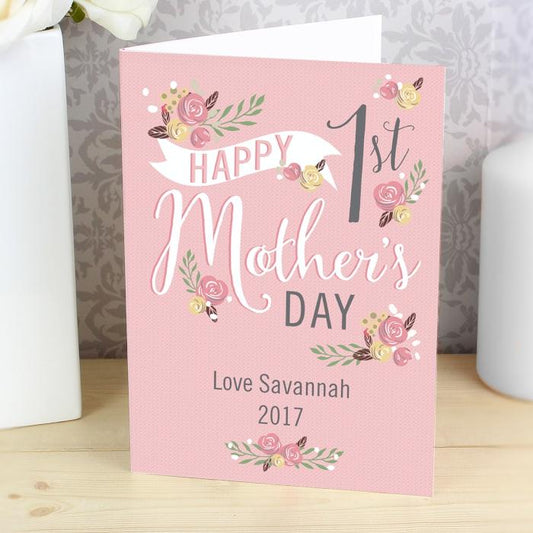 Personalised 1st Mother's Day Card-Personalised Gift By Sweetlea Gifts