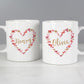 Personalised Confetti Hearts Wedding Mug Set-Personalised Gift By Sweetlea Gifts