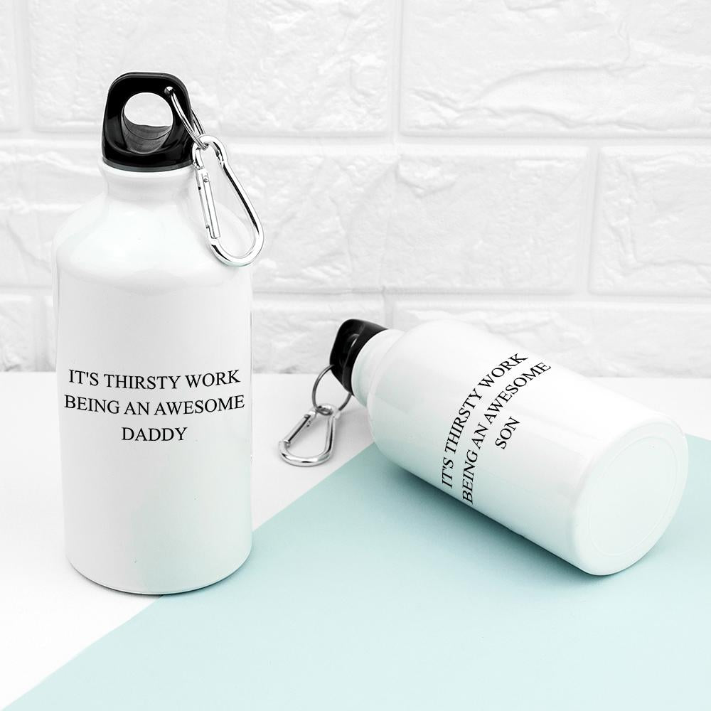 Personalised Daddy & Me Water Bottles-Personalised Gift By Sweetlea Gifts