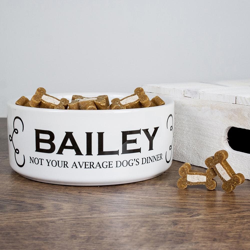 Personalised Dogs Dinner Dog Food Bowl-Personalised Gift By Sweetlea Gifts