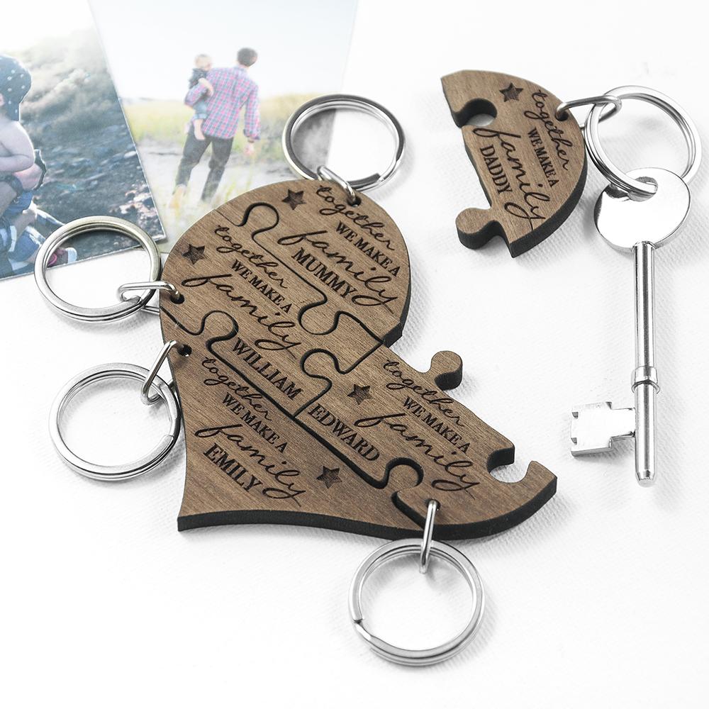 Personalised Family Together Keyring-Personalised Gift By Sweetlea Gifts