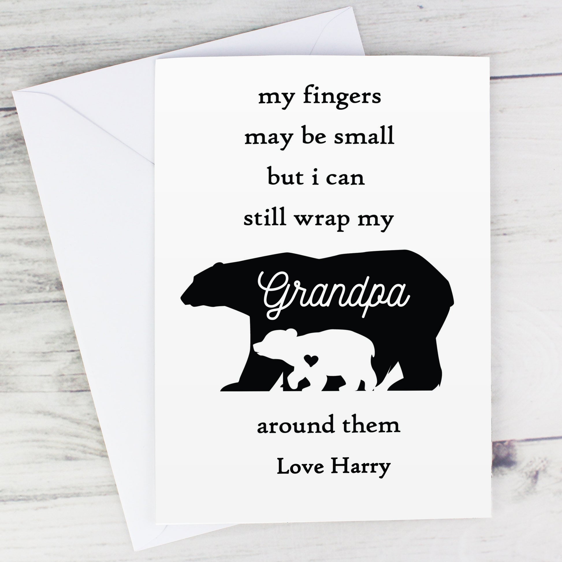 Personalised Fingers may be small Card-Personalised Gift By Sweetlea Gifts