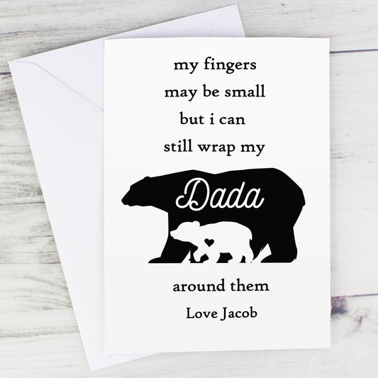 Personalised Fingers may be small Card-Personalised Gift By Sweetlea Gifts