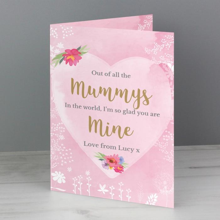 Personalised Floral Watercolour Card-Personalised Gift By Sweetlea Gifts