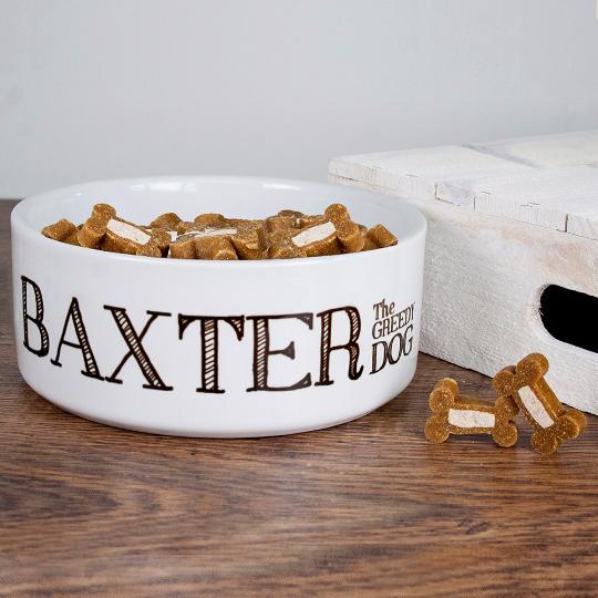 Personalised Greedy Dog Bowl-Personalised Gift By Sweetlea Gifts
