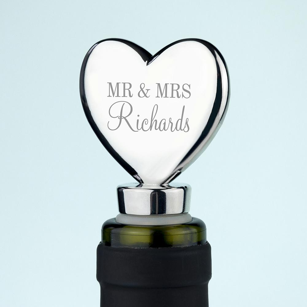 Personalised Heart shape Bottle Stopper-Personalised Gift By Sweetlea Gifts