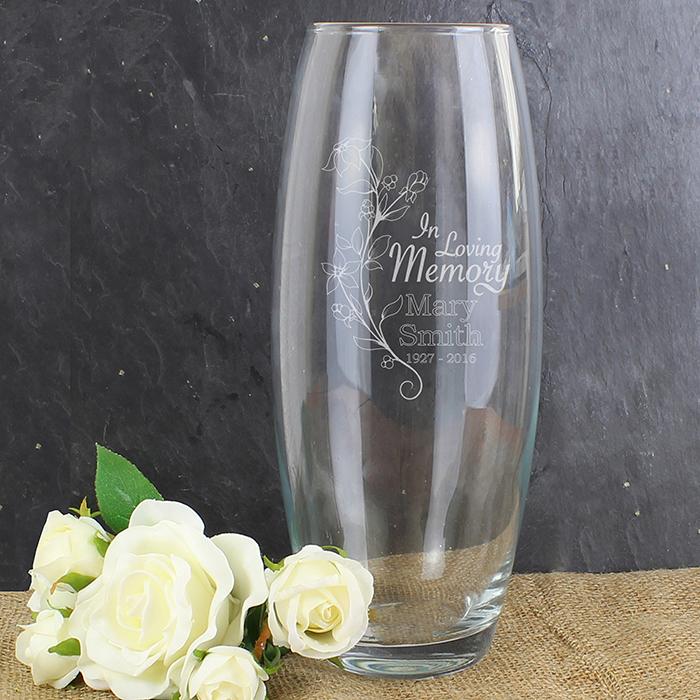 Personalised In Loving Memory Vase-Personalised Gift By Sweetlea Gifts