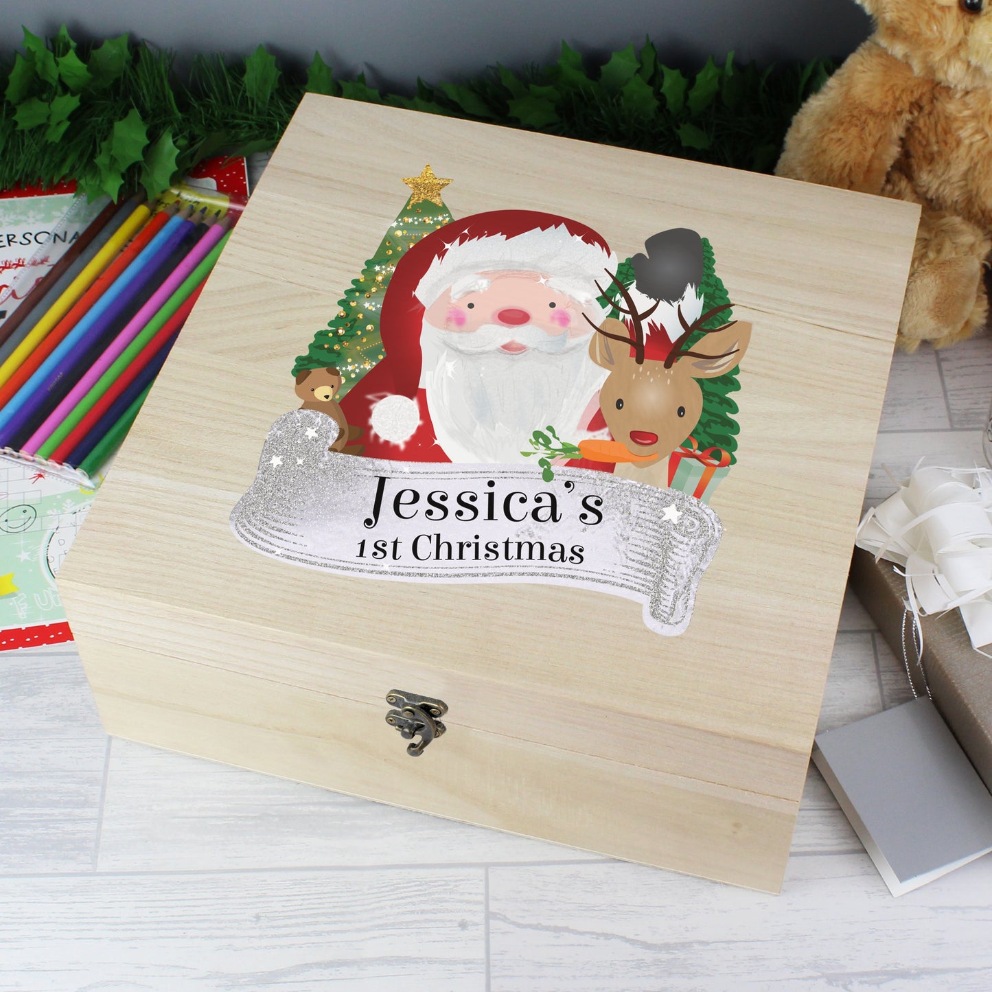 Personalised Large Santa Christmas Eve Box-Personalised Gift By Sweetlea Gifts