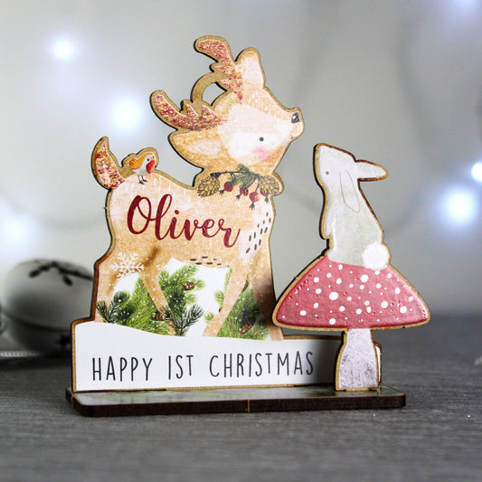 Personalised Make Your Own Festive Fawn 3D Decoration Kit By Sweetlea Gifts