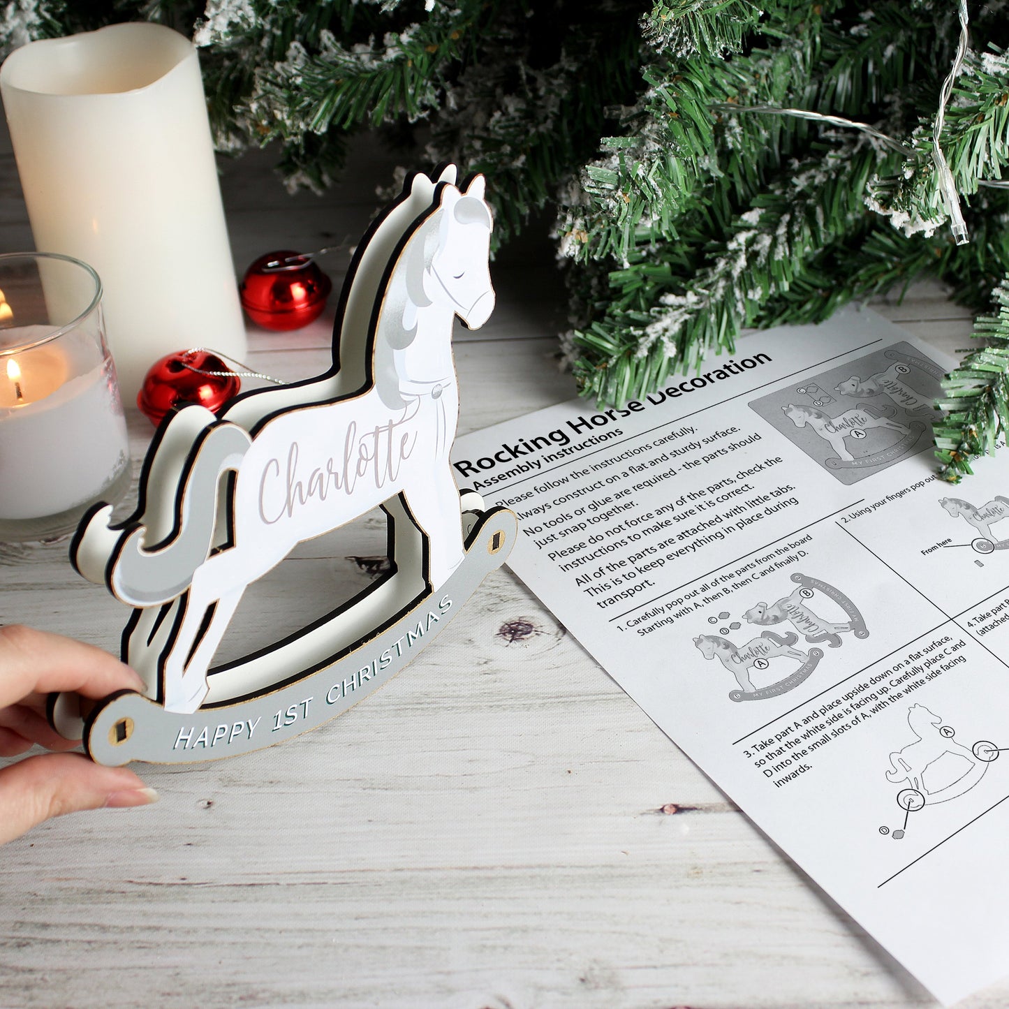 Personalised Make Your Own Rocking Horse 3D Decoration Kit-Personalised Gift By Sweetlea Gifts