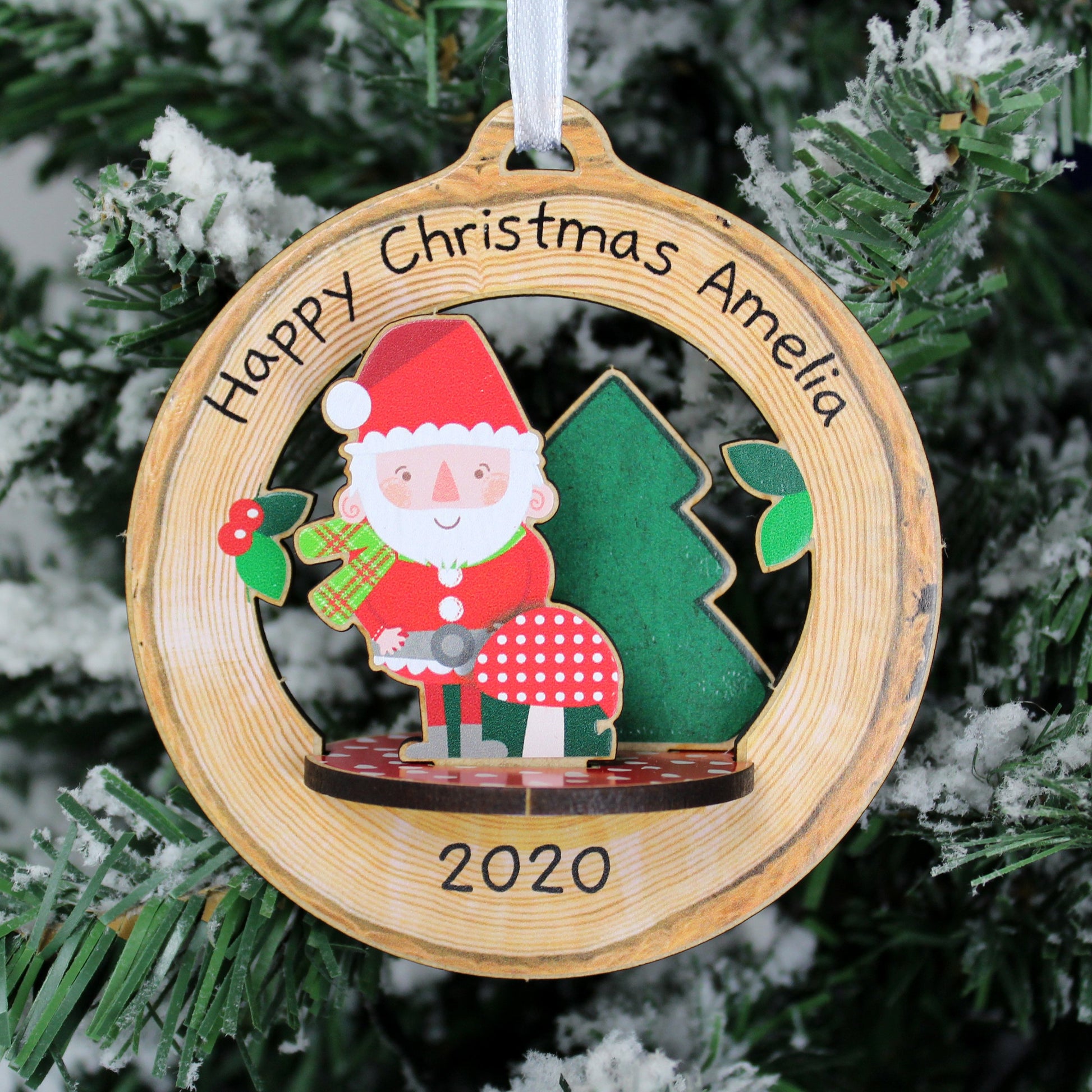 Personalised Make Your Own Toadstool Santa 3D Decoration Kit By Sweetlea Gifts
