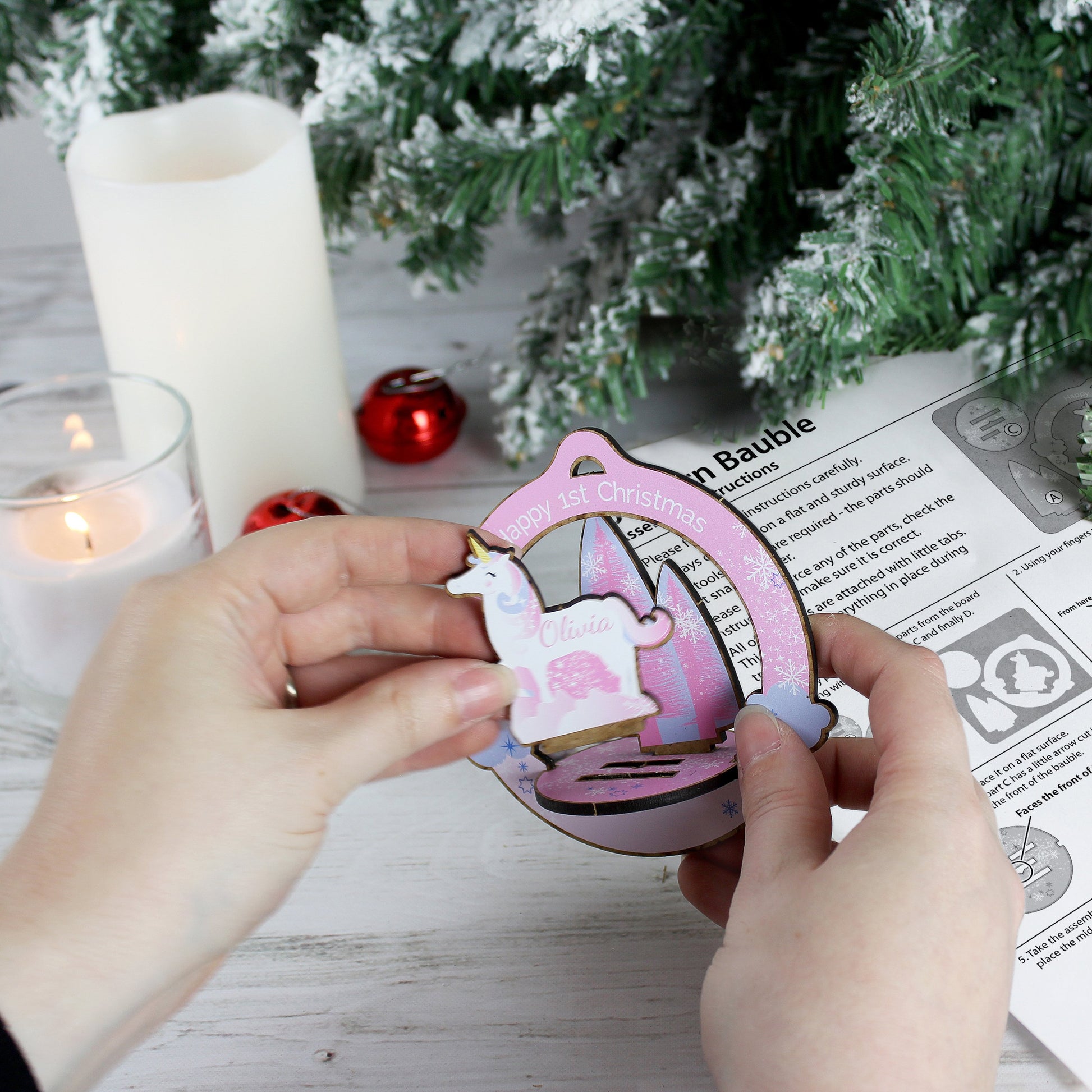 Personalised Make Your Own Unicorn 3D Decoration Kit-Personalised Gift By Sweetlea Gifts