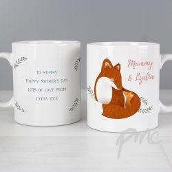 Personalised Mummy and Me Fox Mug-Personalised Gift By Sweetlea Gifts