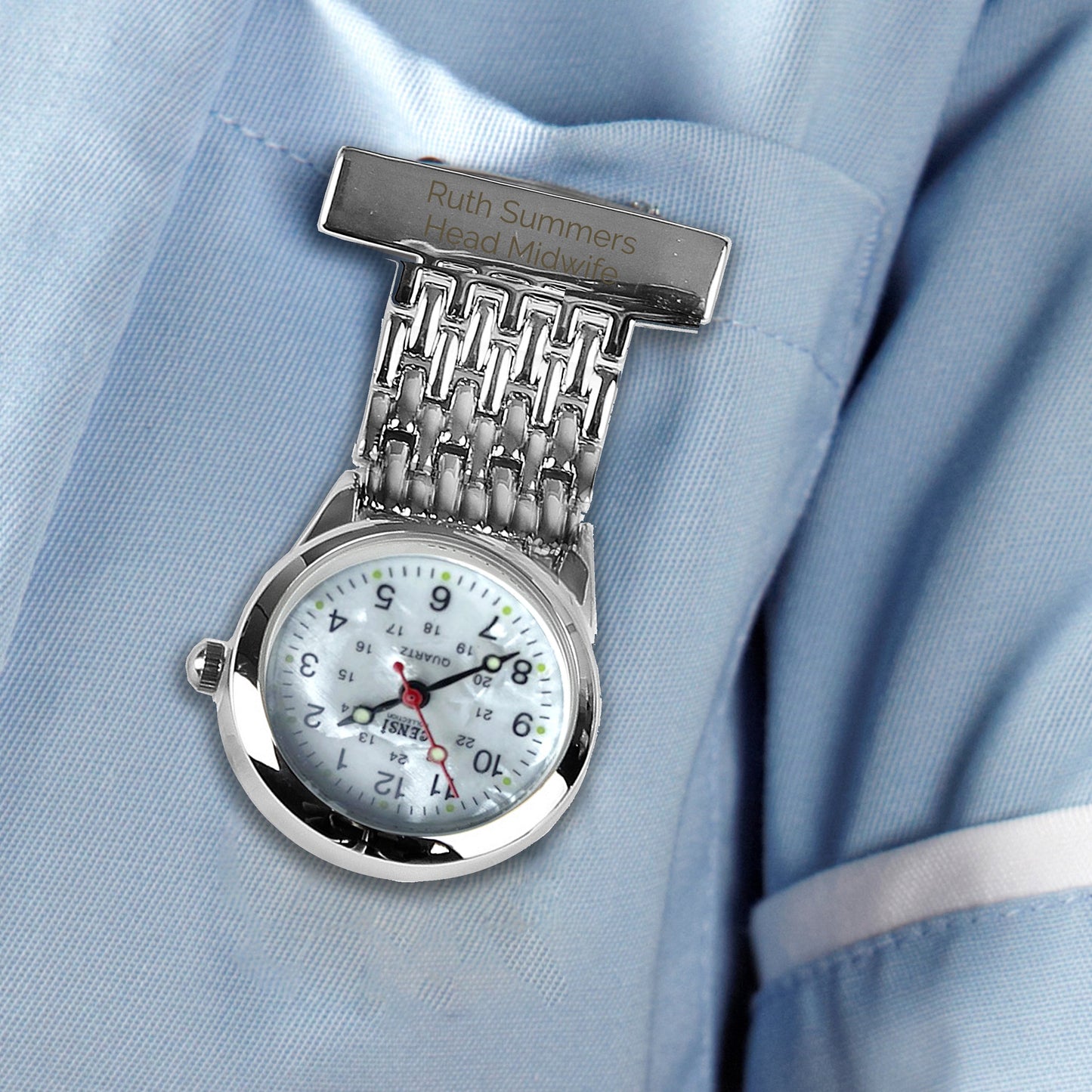 Personalised Nurse's Fob Watch-Personalised Gift By Sweetlea Gifts