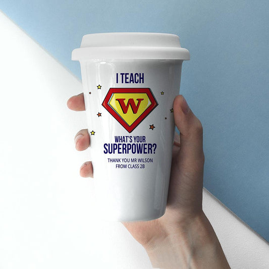 Personalised Super Teacher Travel Mug-Personalised Gift By Sweetlea Gifts