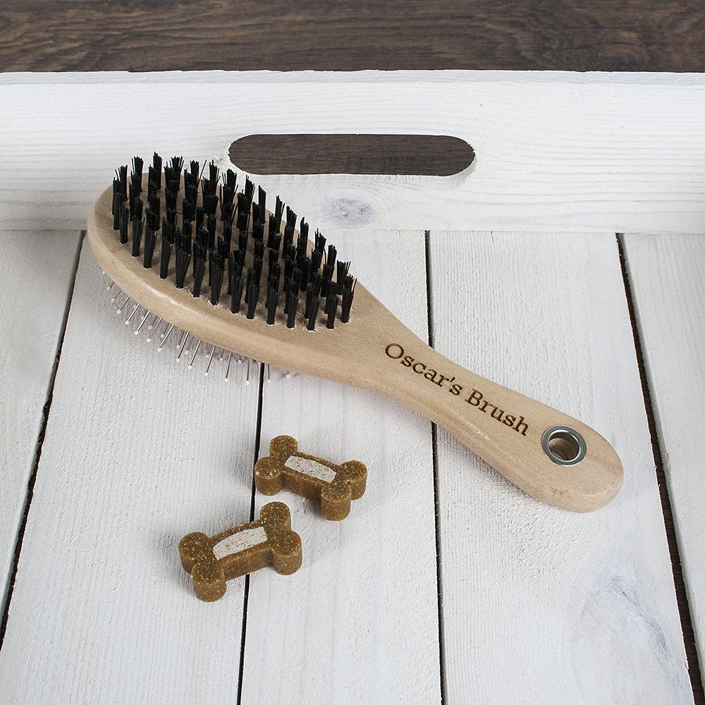 Personalised Wooden Dog Brush-Personalised Gift By Sweetlea Gifts