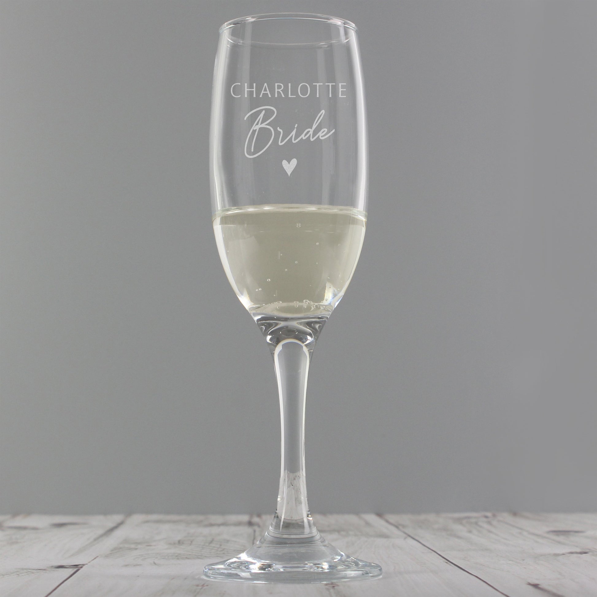 Personalised Engraved Bride Flute Glass By Sweetlea Gifts
