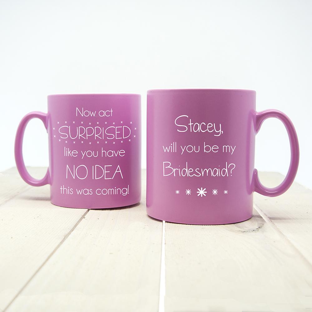 Personalised surprise Bridesmaid Proposal Mug-Personalised Gift By Sweetlea Gifts