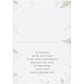 Inside of personalised Baptism card, displaying layout of personalised message. By Sweetlea Gifts