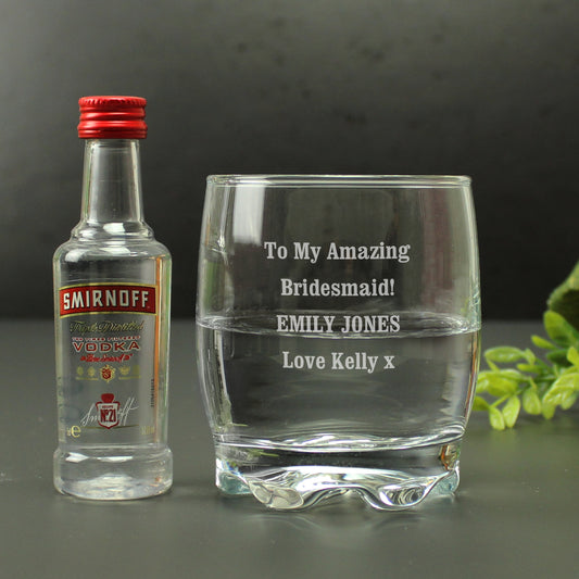 Personalised vodka and tumbler gift set