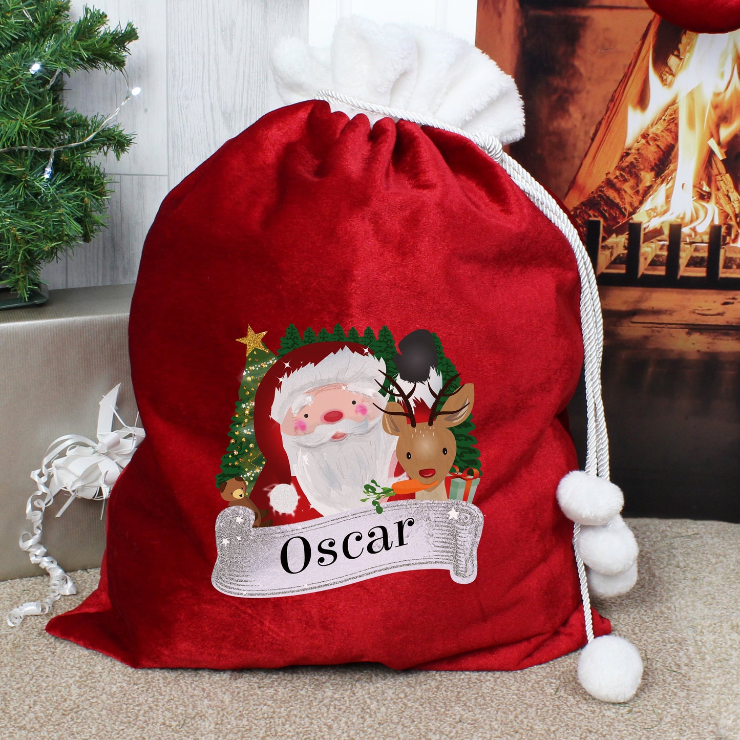 Red Christmas Santa Sack-Personalised Gift By Sweetlea Gifts