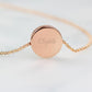 Rose Gold Tone Disc Personalised Necklace-Personalised Gift By Sweetlea Gifts