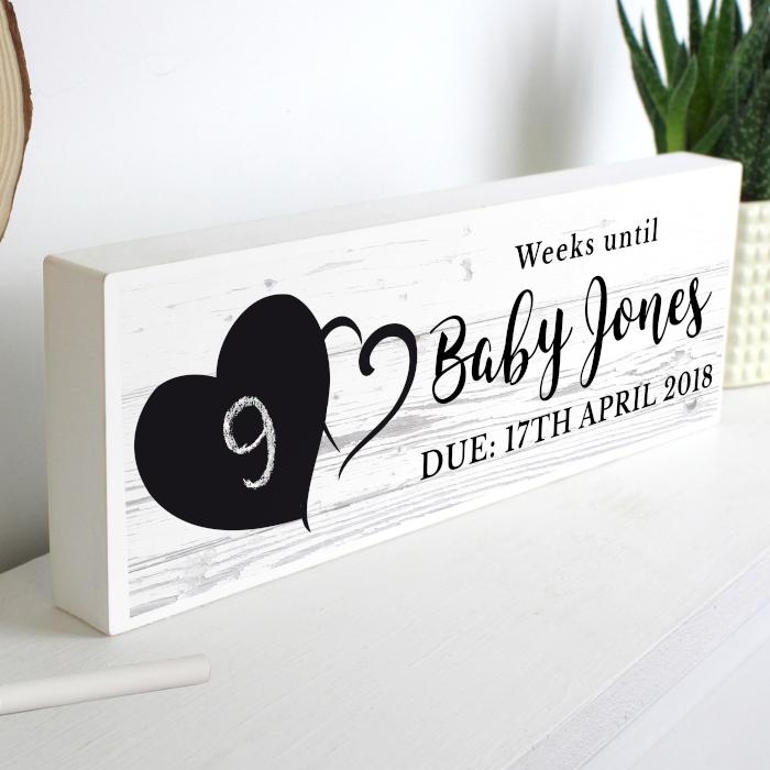 Rustic Chalk Countdown Sign-Personalised Gift By Sweetlea Gifts