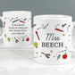 Colourful School Teachers personalised mug with name and message By Sweetlea Gifts