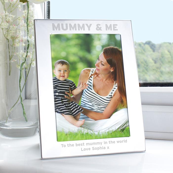 Silver Mummy & Me Personalised Photo Frame-Personalised Gift By Sweetlea Gifts