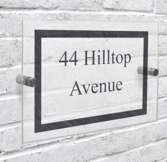 Slate effect Acrylic House sign  By Sweetlea Gifts