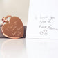 Stainless steel heart keyring own handwriting engraved-Personalised Gift By Sweetlea Gifts