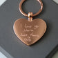 Stainless steel heart keyring own handwriting engraved-Personalised Gift By Sweetlea Gifts