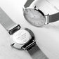 Stunning Personalised Metallic silver Mesh Strapped Watch With White Dial-Personalised Gift By Sweetlea Gifts