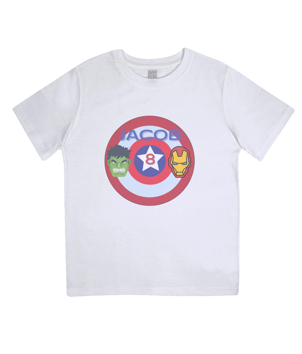 Personalised avengers t shirt sales