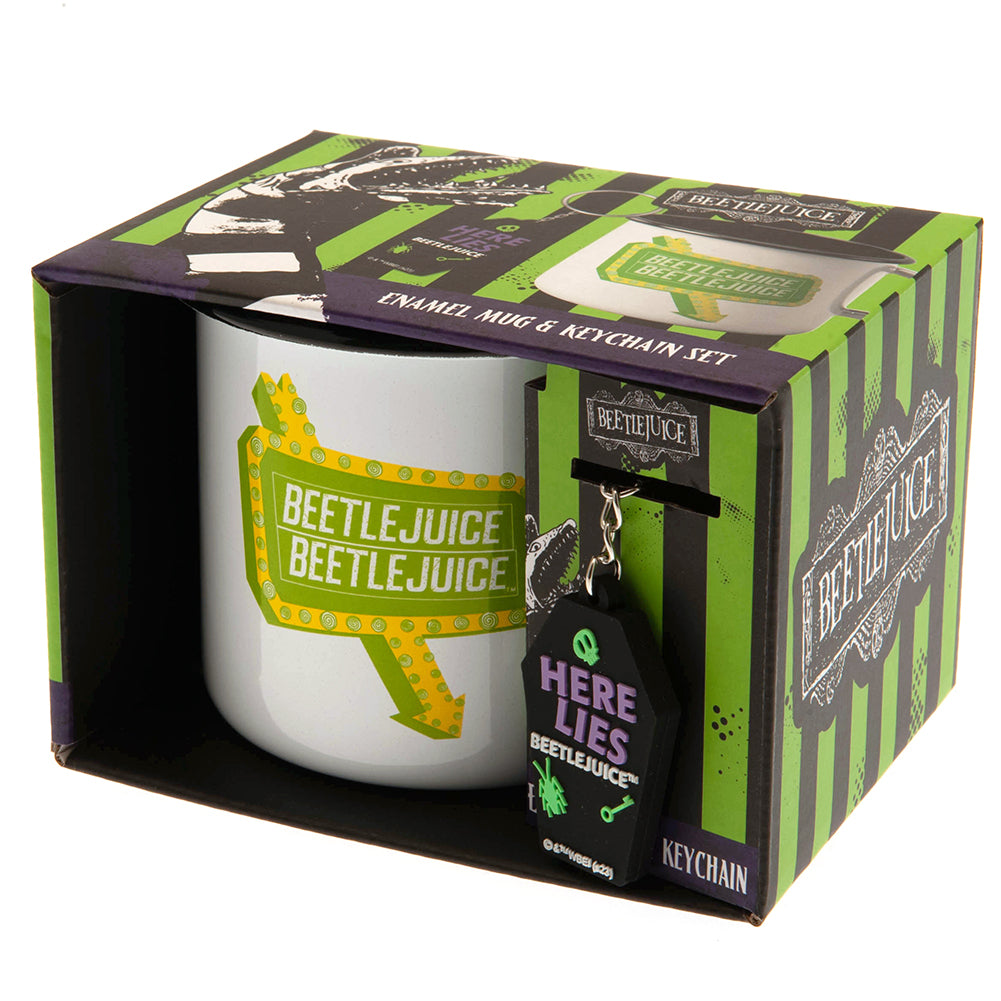 Beetlejuice Enamel Mug & Keyring Set