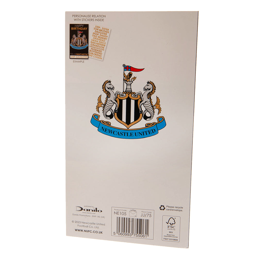 Newcastle United FC Birthday Card Personalised