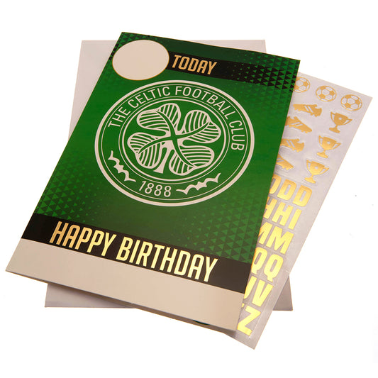 Celtic FC Birthday Card With Stickers