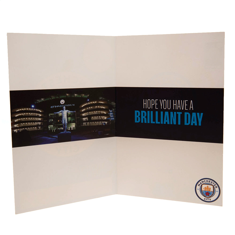 Manchester City FC Birthday Card With Stickers