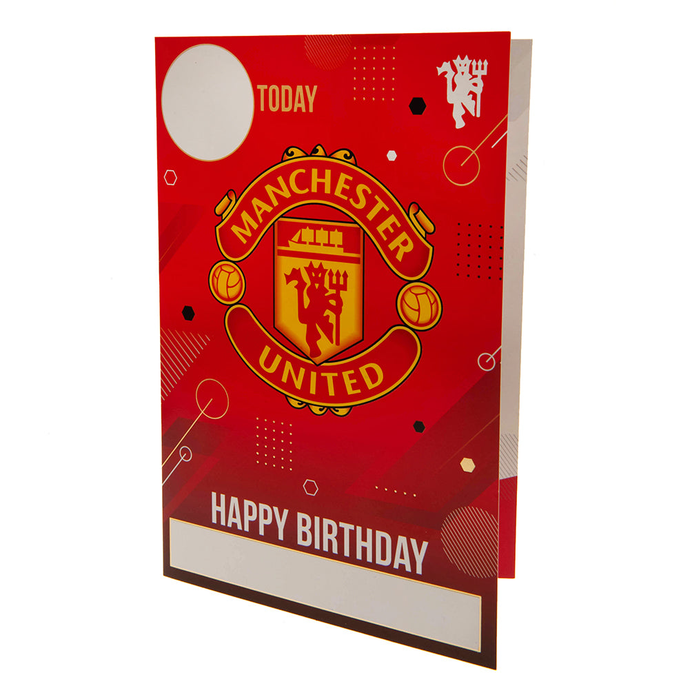 Manchester United FC Birthday Card With Stickers