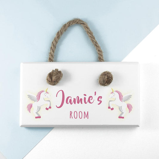 Unicorn Personalised Door Sign-Personalised Gift By Sweetlea Gifts