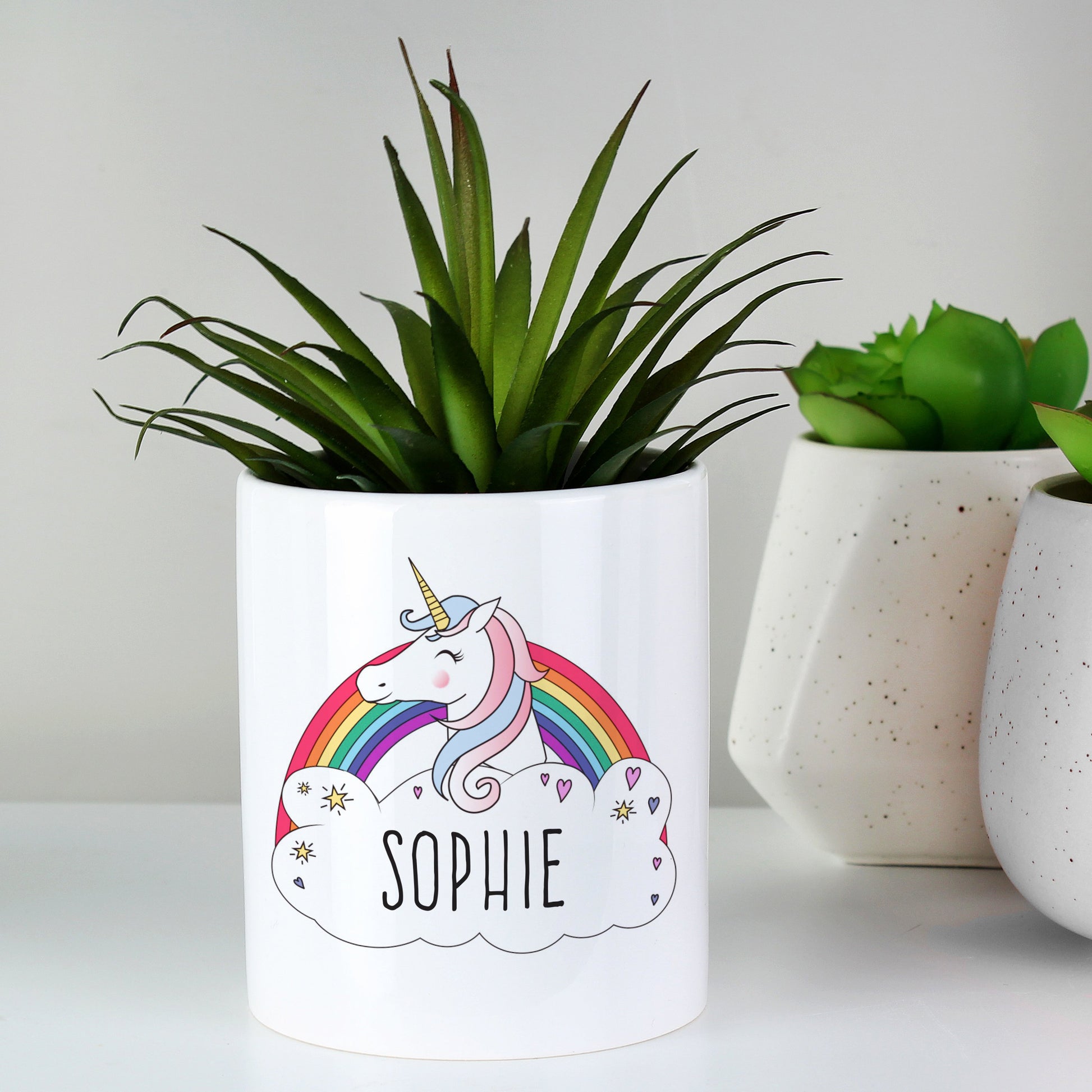 Unicorn personalised Ceramic Storage pot-Personalised Gift By Sweetlea Gifts