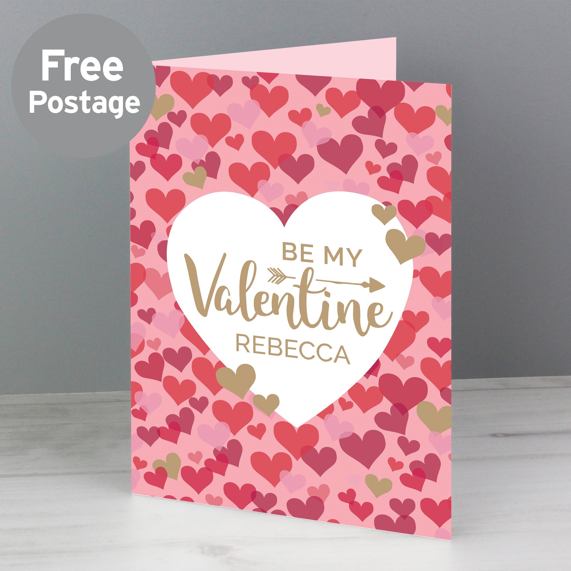 Valentine's Day Confetti Hearts Card-Personalised Gift By Sweetlea Gifts