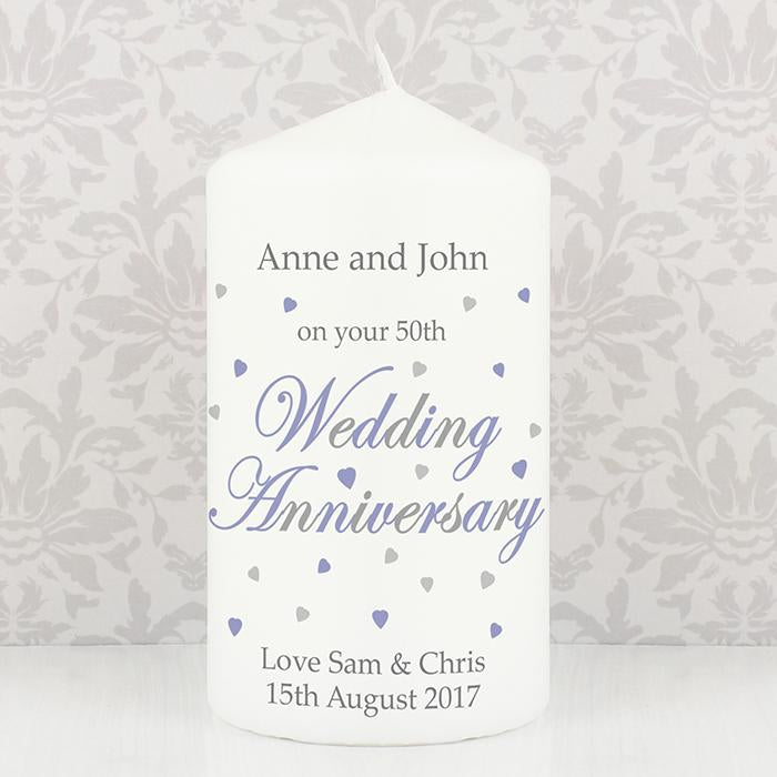 Wedding Anniversary Candle-Personalised Gift By Sweetlea Gifts