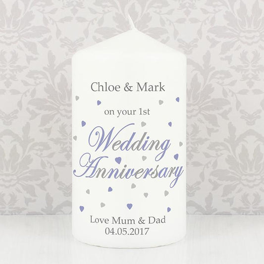 Wedding anniversary candle By Sweetlea Gifts