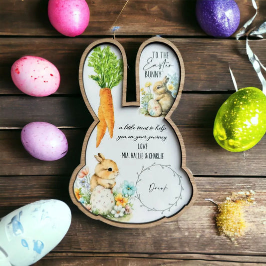 Personalised Easter Treats board Bunny shape
