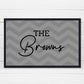 Grey Family Name personalised Doormat