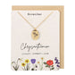 November Chrysanthemum Birth Flower Necklace Card